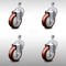 Service Caster 4 Inch SS Maroon Polyurethane Wheel Swivel 1/2 Inch Threaded Stem Caster Set SCC SCC-SSTS20S414-PPUB-MRN-121315-4 - alternate 1